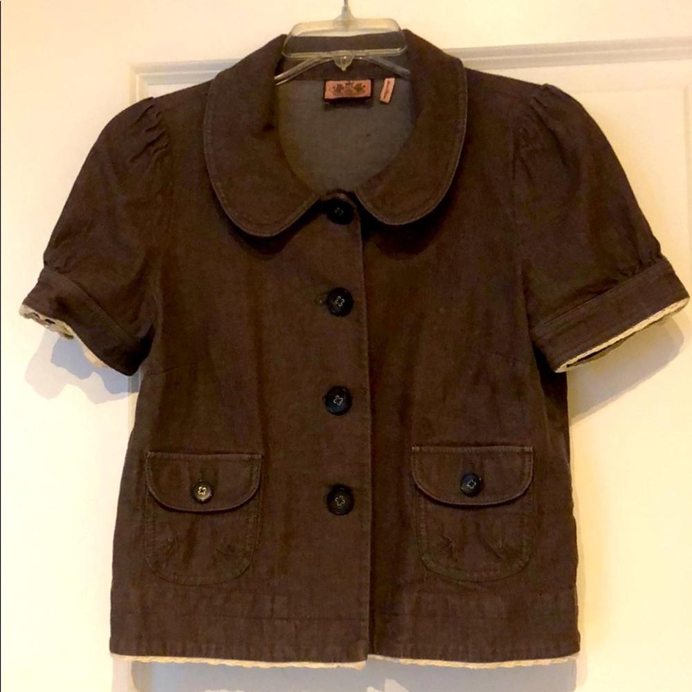 Juicy Couture button up short sleeve top